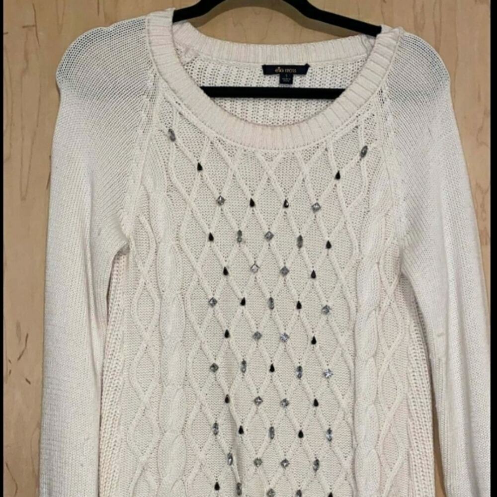 Ella Moss Ivory Jersey Sweater - Picture 4 of 12